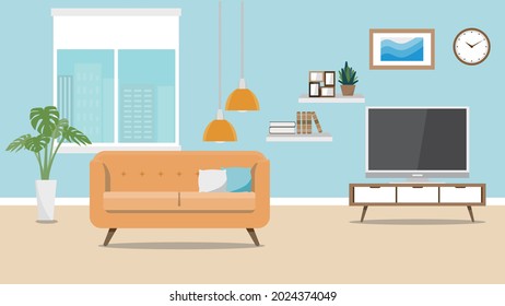 room interior set vector illustration