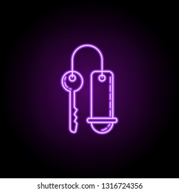 room key dusk style icon. Elements of Summer holiday & Travel in neon style icons. Simple icon for websites, web design, mobile app, info graphics