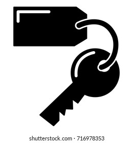 Room key hotel icon . Simple illustration of room key hotel vector icon for web design isolated on white background