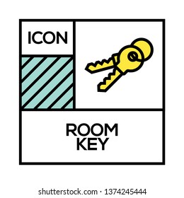 ROOM KEY ICON CONCEPT