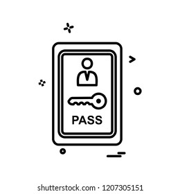 Room key icon design vector