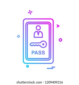 Room key icon design vector
