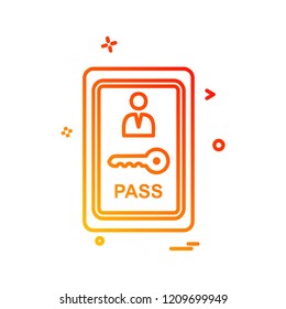 Room key icon design vector