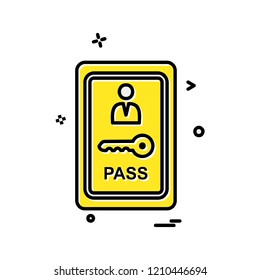 Room key icon design vector