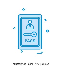Room key icon design vector