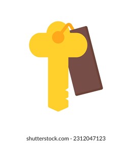 room key icon solid style vector