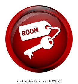 Room Key icon,  symbol button vector illustration