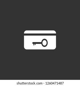 room key icon vector. room key sign on black background. room key icon for web and app
