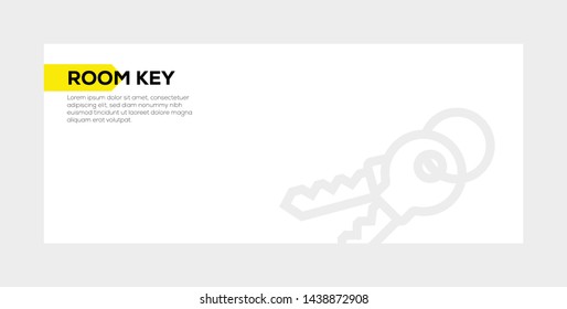 ROOM KEY AND ILLUSTRATION ICON CONCEPT