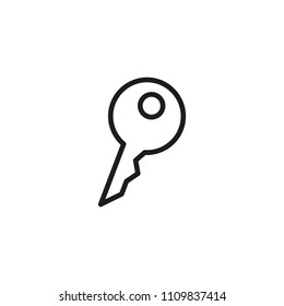 Room key line icon. Password, clue, safety. Buying house concept. Vector illustration can be used for topics like mortgage, real estate, property