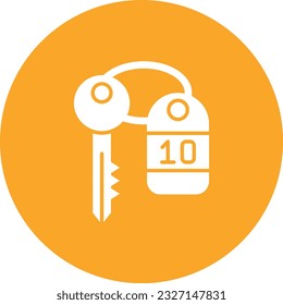 Icono vectorial de la clave de la habitación. Se puede usar para imprimir, móviles y aplicaciones web.
