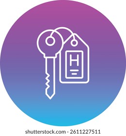 Room Key vector icon. Can be used for printing, mobile and web applications.