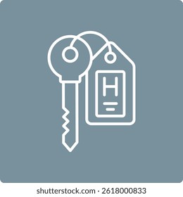 Raumschlüssel-Vektorsymbol. Kann für Druck-, Mobil- und Web-Anwendungen verwendet werden.