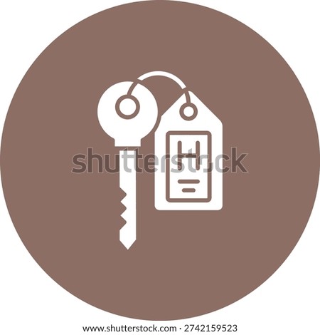 Room Key vector icon. Can be used for printing, mobile and web applications.