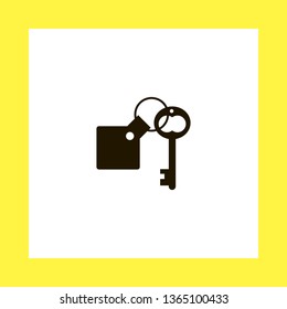 room key vector icon. flat design