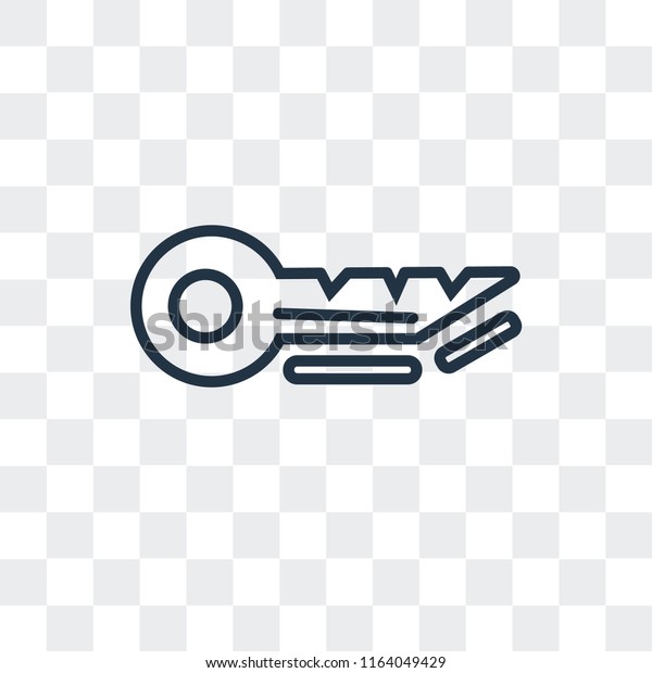 Room key vector icon isolated on transparent\
background, Room key logo\
concept