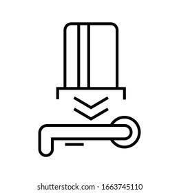 Room keys line icon, concept sign, outline vector illustration, linear symbol.