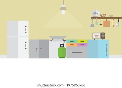 Room with Kitchen Tools for Cooking