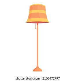 Vector de dibujos animados de iconos de la lámpara de habitación. Luz de la casa. Mobiliario interior