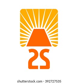 room lamp logo vector.