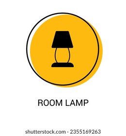 Room lamp vector. Room lamp icon illustration on white background. Stock vector.