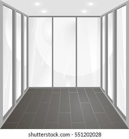 room with large windows,empty room,showcase