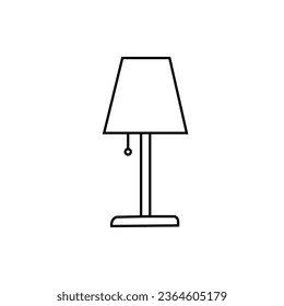 Vector de contorno de icono de luz de sala. Soporte de lámpara 15218875 Vector Art.