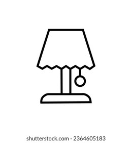 Room light icon outline vector. Lamp stand 15218875 Vector Art .