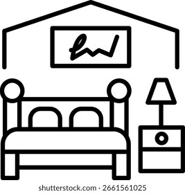 Design de ícone de vetor de Linha de Sala