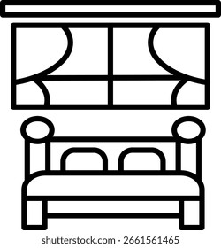 Room Line vector Icon Design