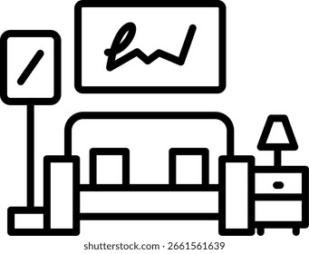 Design de ícone de vetor de Linha de Sala