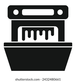 Room machine dishwasher icon simple vector. Broken appliance. Service tap