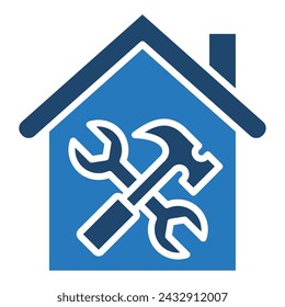 Ilustración vectorial de línea de icono de mantenimiento de sala