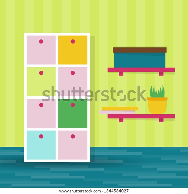 Room Modern Interior Vector Illustration Home Stock Vector