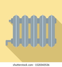 Room radiator icon. Flat illustration of room radiator vector icon for web design