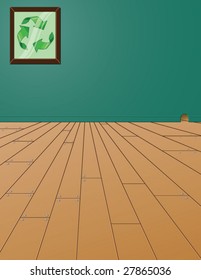 Room with recycle frame - vector illustration