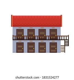 Espacio para el arte de píxeles de alquiler. Imagen vectorial.