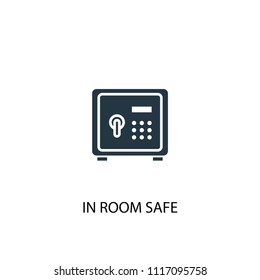 in room safe creative icon. Simple element illustration. in room safe concept symbol design from Hotel collection. Can be used for web and mobile.