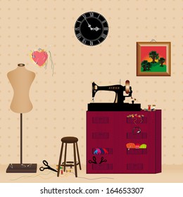 The room of seamstress