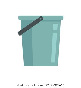 Room service clean bucket icon. Flat illustration of room service clean bucket vector icon isolated on white background