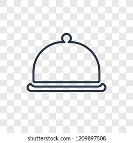 Room service concept vector linear icon isolated on transparent background, Room service concept transparency concept in outline style