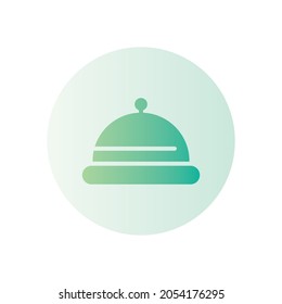 Zimmerservice-Farbverlauf-Symbol einzeln auf weißem Hintergrund
