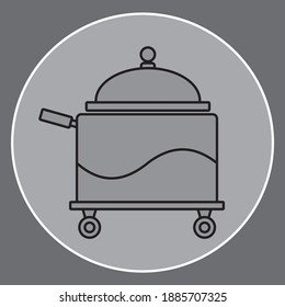 room, service, hotel, food flat vector icon in hotel. eps 10