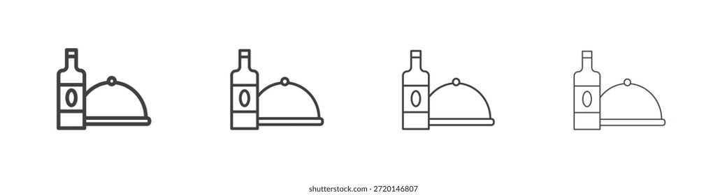 Concepto de icono de servicio de habitaciones Linear Pictogram. Ilustración de elemento simple.
