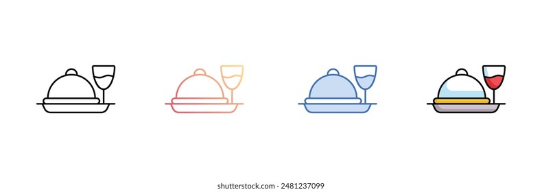 Room Service icon design with white background stock illustration