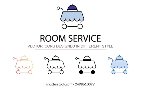 Room Service icon design with white background stock illustration