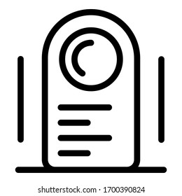 Room service icon. Outline room service vector icon for web design isolated on white background