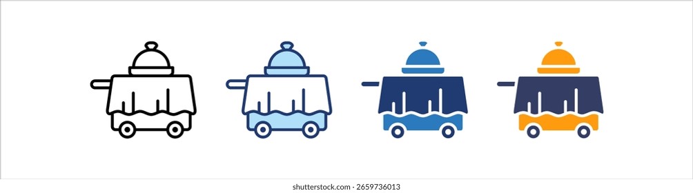 Conjunto de iconos de servicio de habitaciones Colección de estilo múltiple