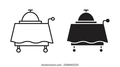 Room service icon set in thin line. vector illustrations for web