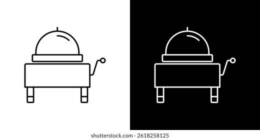 Room service icon shape graphic simple plain clipart symbol. thin line outline art